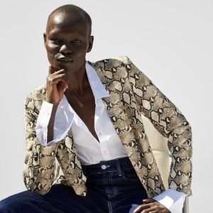 Zara snakeskin blazer